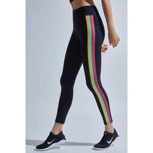 All Access Floyd Leggings in Stripe Red Yellow Blue Black Exercise Gym Yoga